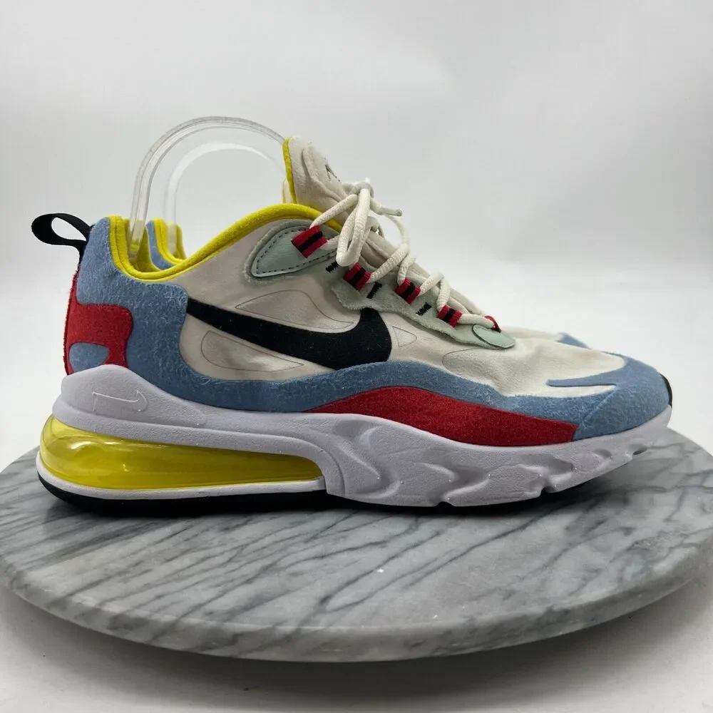 Nike Air Max 270 React Bauhaus Shoes Women 8.5 Multi Running Sneakers AT6174-002